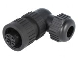 Conector circular mamă IP67 4 pini pe cablu