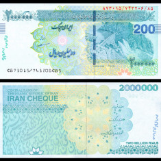 IRAN █ bancnota █ 200 Toman = 2000000 Rials █ 2023 █ UNC █ necirculata