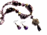 set colier si cercei cu ametist 36369