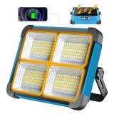 Proiector LED 300W, portabil, IP66, 288LED cu incarcare solara sau USB, acumulatori 7200mAh-
