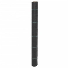 vidaXL Membrană antiburuieni, negru, 1x25 m, PP
