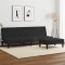 vidaXL Set canapea 2 piese, negru, catifea 3216277
