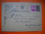 HOPCT CARTE POSTALA NR 515 P -CENZURAT BUCURESTI 568 - ANUL 1944 / TIMBRUL FIX REGELE MIHAI -STAMPILOGRAFIE -CIRCULATA