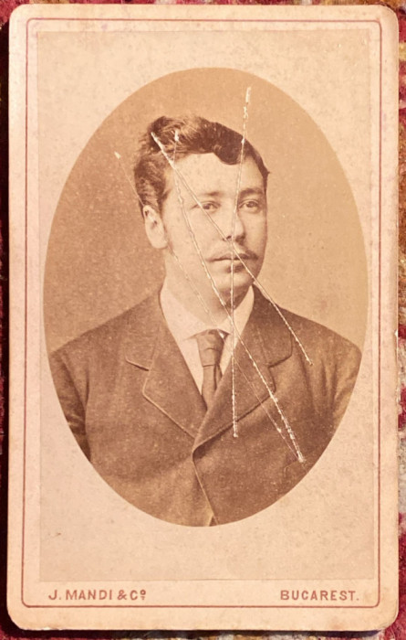 J.MANDY &amp; Co.(CALEA MOGOSOI N.21)/FOTO VECHE PE CARTON DATATA IUNIE 1878/ POZE !