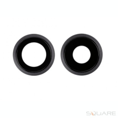 Geam Camera iPhone 11, Rear Camera Holder with Lens, Black foto