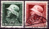 Seria Completă Germania 1935 - Ziua Eroilor Heldengedenktag, Casca M16, 2v (Mi. 569-570) - Ștampilate, Ștampilă FULDA -A222