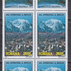 ROMANIA 2002 LP 1587 LP 1587 a ANUL ECOTURISMULUI BLOC CU TETE-BECHE MNH