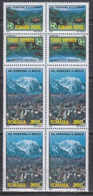 ROMANIA 2002 LP 1587 LP 1587 a ANUL ECOTURISMULUI BLOC CU TETE-BECHE MNH foto