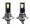 Set 2 becuri auto LED H7, 12 LED, 60W, Lumina alba 6000k, 12V, 6800Lm, IPF
