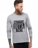 Cumpara ieftin Bluza barbati gri cu text negru - Straight Outta Buzau - L, THEICONIC