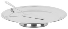Suport pentru prajituri MagicHome, 32 cm cu alimentator, 26,5 cm, din o?el inoxidabil foto
