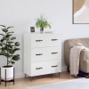 Gossi servanta, alb extralucios, 69,5x34x90 cm, lemn compozit