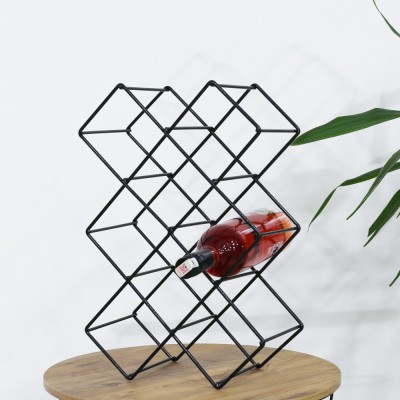Suport sticle vin Apremont 43 x 28,5 x 15 cm pentru 8 sticle [en.casa] HausGarden Leisure foto