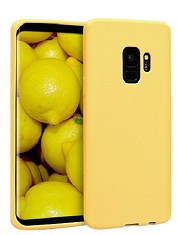 Huse silicon antisoc cu microfibra interior Samsung Galaxy S9 , Galben foto