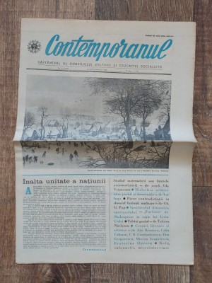 Ziarul Contemporanul - Saptamanal al Consiliului Culturii si Educatiei Socialiste, nr 51 /22 decembrie1978 foto