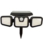 Proiector solar LED cu senzor de miscare 6000K, 0.6 W, negru