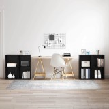 Cumpara ieftin Set comoda TV 4 buc. 37 x 37 x 72 cm Stejar Negru