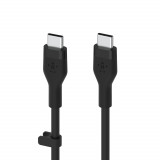Cablu de date Belkin BOOST CHARGE Flex Silicone, USB-C la USB-C 2.0, 2m, Negru