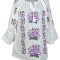 Bluza dama tip ie 024, alb optic/mov , marimea S