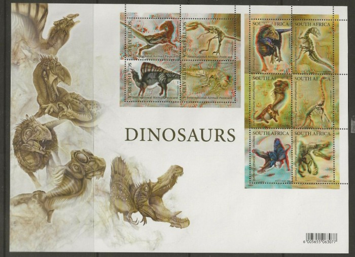 AFRICA DE SUD 2009 ANIMALE PREISTORICE DINOZAURI
