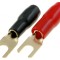 Terminal Furcă Izolat Aurit M4 10mm2 Negru Roșu