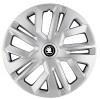 Set 4 Capace Roti Raven Gri R15, pentru Skoda Alb Negru, Autohelix MSA