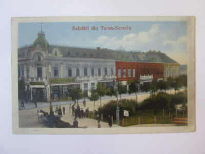 Rara! Turnu Severin-Magazine:Parfumerie,crema,jucarii copii,carte postala 1919 foto