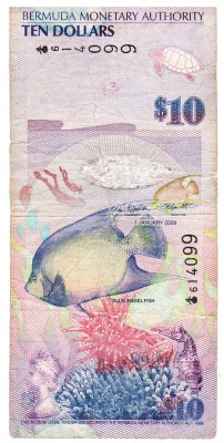 Bermuda 10 Dolari 2009 P-59a Seria 614099 foto
