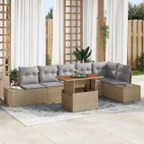 Cumpara ieftin Set de canapele pentru grădină 7 pcs Bej Rattan poli