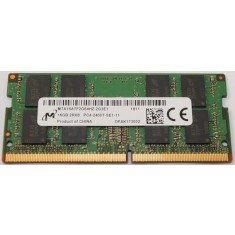 Memorie ram Laptop Micron 16GB, DDR4, 2Rx8, PC4-2400T, 2400Mhz, MTA16ATF2G64HZ-2G3E1, PC4-19200, 1.2V, CL17, Non-ECC, sodimm, 260 pini