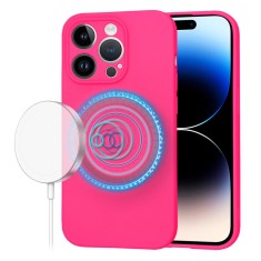 Husa silicon iPhone 14 Pro Techsuit SoftFlex MagSafe, fucsia foto