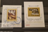Romania MNH 1975 - Anul European al Ocrotirii Monumentelor Lupoaica - colita dantelata si colita nedantelata - LP 886 + LP 887