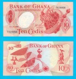 Ghana (p#12) 10 Cedis 1969 UNC &#039;Sabie și cască&#039; serie: E/I 629858