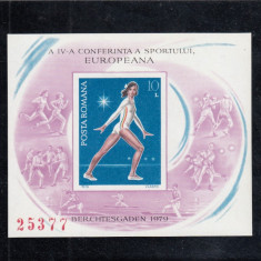 1979 LP 989 A IV-A CONFERINTA EUROPEANA A SPORTULUI COLITA NEDANTELATA MNH