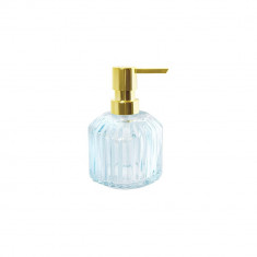 Dozator manual de sapun lichid din sticla, 100ml, auriu, Sepio