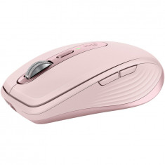 Mouse wireless Logitech MX Anywhere 3S, 2.4GHz&amp;Bluetooth, Silent, Scroll MagSpeed, Multidevice, USB-C, Rose