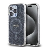 Husa iPhone 15 Pro originala Guess IML GCube MagSafe, negru, GUHMP15LHGCUSTGK