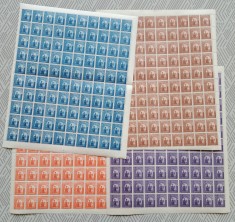 Lp 154 lll / 1943 - Duca Voda Domnul Moldovei - serie MNH in coli de 100 foto