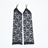 Manusi din dantela cu model floral