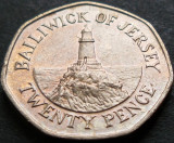 Moneda 20 PENCE - JERSEY, anul 1998 * cod 4615