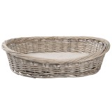 Cos patut animale rattan gri 74x57x19 cm