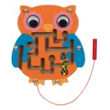 Jucărie Educațională Labirint Magnetic, Bufniță, Multicolor, 15x17 cm, 3+ Ani
