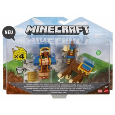 Minecraft, Craft-A-Block - Set 2 figurine Wandering Trader si Llama 8 cm foto