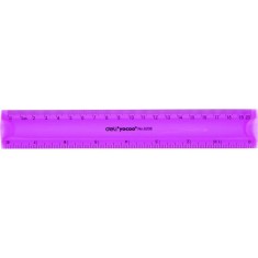Rigla Flexibila Deli, 20 cm, Mov, Rigla Colorata Flexibila, Rigla Colorata Transparenta Flexibila, Rigla Transparenta Colorata, Rigla 20 cm, Rigla Med foto