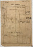 1944 Eliberarea cartelelor / Declaratie, borderou ptr imobilul din Str Ghita Manolescu Nr 14 Bucuresti / razboi / istorie / penurie