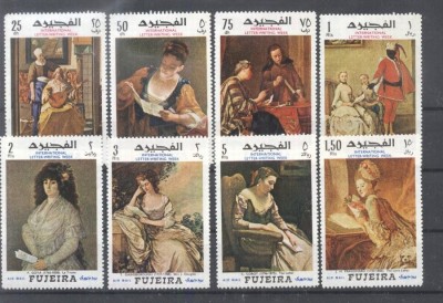 Fujeira 1968 Paintings Mi.276-283A MNH DE.208 foto