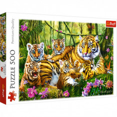 Puzzle Trefl 500 Familie de Tigri