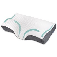 Perna cu suport pentru gat din spuma cu memorie Suporto 60 x 34 x 11/7 cm cu perforatii foto