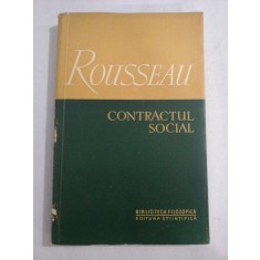 CONTRACTUL SOCIAL - ROUSSEAU - Editura Stiintifica 1957