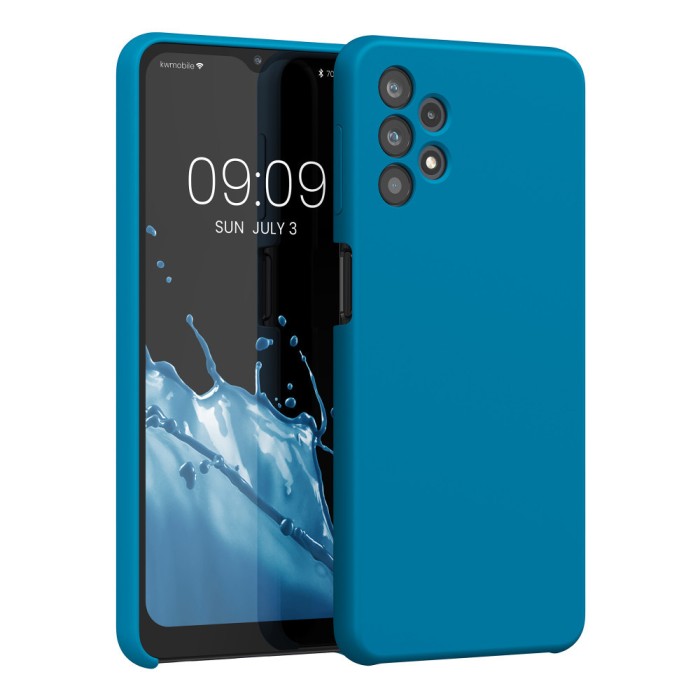 Husa Kwmobile pentru Samsung Galaxy A32 5G, Silicon, Albastru, 54336.224